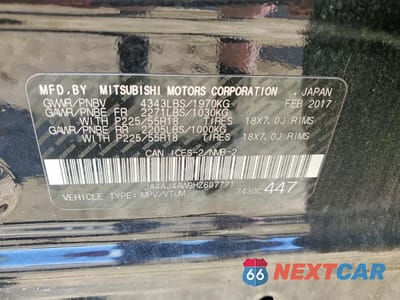 Zdjęcie 12 z 12 samochodu: 2017 MITSUBISHI RVR SE LIMITED VIN:JA4AJ4AW9HZ607771 - miniatura
