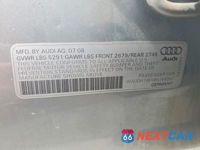 Zdjęcie 13 z 13 samochodu: 2008 AUDI A6 3.2 QUATTRO VIN:WAUDH74FX8N169262 - miniatura