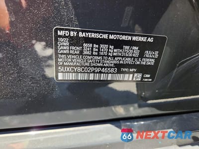 Zdjęcie 12 z 12 samochodu: 2023 BMW X6 M50I VIN:5UXCY8C02P9P46583 - miniatura
