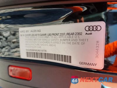 Zdjęcie 13 z 13 samochodu: 2018 AUDI A4 PREMIUM VIN:WAUKMAF48JN019779 - miniatura