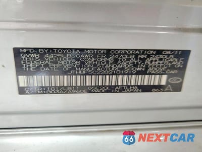 Zdjęcie 12 z 12 samochodu: 2011 LEXUS IS 250 VIN:JTHBF5C22B2101919 - miniatura