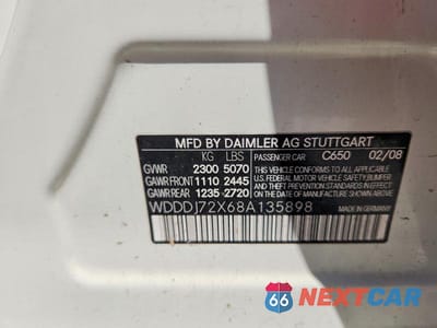 Zdjęcie 12 z 12 samochodu: 2008 MERCEDES-BENZ CLS 550 VIN:WDDDJ72X68A135898 - miniatura