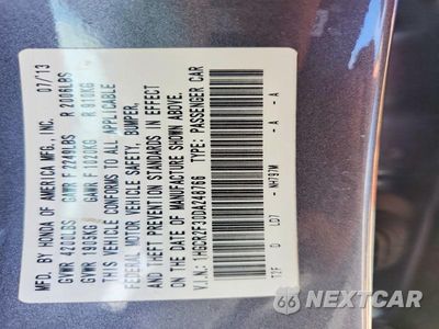 Zdjęcie 13 z 13 samochodu: 2013 HONDA ACCORD LX VIN:1HGCR2F30DA248766 - miniatura