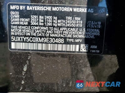 Zdjęcie 13 z 13 samochodu: 2021 BMW X3 XDRIVE30I VIN:5UXTY5C0XM9E30488 - miniatura
