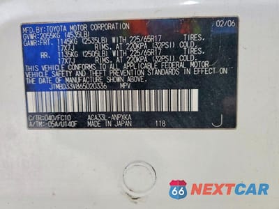 Zdjęcie 12 z 12 samochodu: 2006 TOYOTA RAV4 BASE VIN:JTMBD33V865020336 - miniatura