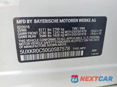 Zdjęcie 12 z 12 samochodu: 2016 BMW X5 XDRIVE35I VIN:5UXKR0C50G0S87578 - miniatura