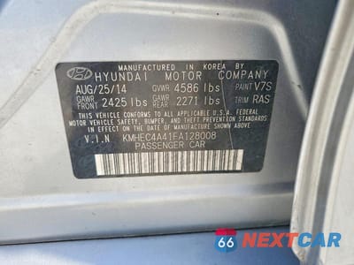 Zdjęcie 12 z 12 samochodu: 2015 HYUNDAI SONATA HYBRID LIMITED VIN:KMHEC4A41FA128008 - miniatura