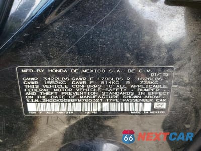 Zdjęcie 12 z 12 samochodu: 2015 HONDA FIT EX VIN:3HGGK5G86FM765321 - miniatura