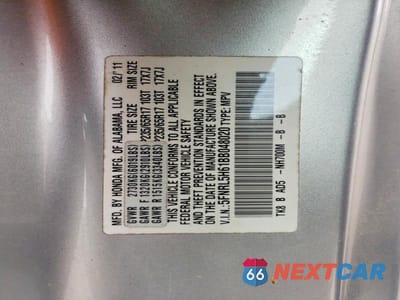Zdjęcie 13 z 13 samochodu: 2011 HONDA ODYSSEY EXL VIN:5FNRL5H61BB048020 - miniatura
