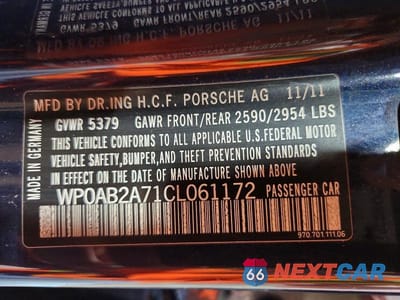 Zdjęcie 13 z 13 samochodu: 2012 PORSCHE PANAMERA S VIN:WP0AB2A71CL061172 - miniatura