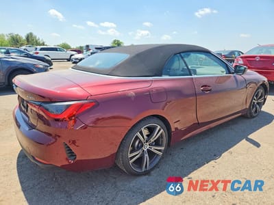 Trzecie zdjęcie samochodu z tyłu: 2022 BMW 430I VIN:WBA23AT08NCK16652 - miniatura