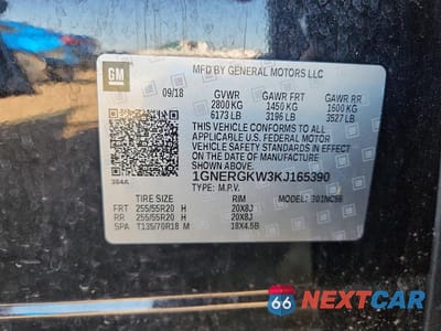 Zdjęcie 13 z 13 samochodu: 2019 CHEVROLET TRAVERSE LT VIN:1GNERGKW3KJ165390 - miniatura