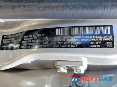 Zdjęcie 13 z 13 samochodu: 2016 JEEP RENEGADE LATITUDE VIN:ZACCJBBT2GPC65486 - miniatura