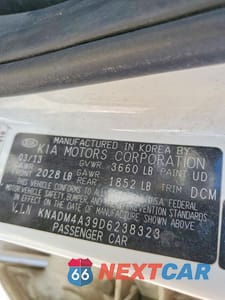 Zdjęcie 12 z 12 samochodu: 2013 KIA RIO LX VIN:KNADM4A39D6238323 - miniatura