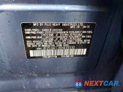 Zdjęcie 13 z 13 samochodu: 2016 SUBARU FORESTER 2.5I PREMIUM VIN:JF2SJAFC8GH439330 - miniatura