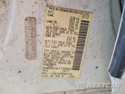 Zdjęcie 13 z 13 samochodu: 2017 NISSAN FRONTIER SV VIN:1N6AD0EV7HN770964 - miniatura