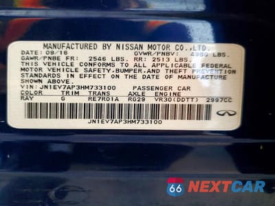 Zdjęcie 12 z 12 samochodu: 2017 INFINITI Q50 3.0T SPORT VIN:JN1EV7AP3HM733100 - miniatura