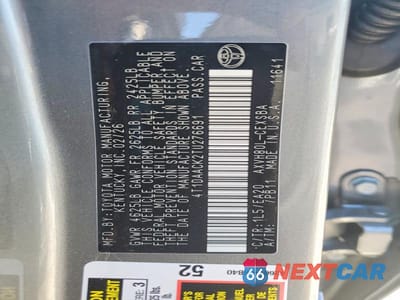 Zdjęcie 12 z 12 samochodu: 2026 TOYOTA CAMRY SE VIN:4T1DAACK2TU276691 - miniatura
