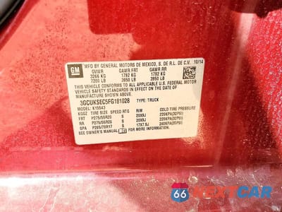 Zdjęcie 12 z 12 samochodu: 2015 CHEVROLET SILVERADO K1500 LTZ VIN:3GCUKSEC5FG181028 - miniatura