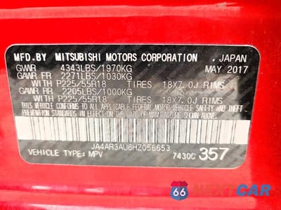 Zdjęcie 13 z 13 samochodu: 2017 MITSUBISHI OUTLANDER SPORT ES VIN:JA4AR3AU6HZ056653 - miniatura