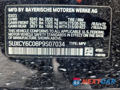 Zdjęcie 13 z 13 samochodu: 2023 BMW X6 XDRIVE40I VIN:5UXCY6C08P9S07034 - miniatura