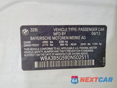 Zdjęcie 12 z 12 samochodu: 2013 BMW 328 XI SULEV VIN:WBA3B5G59DNS02511 - miniatura