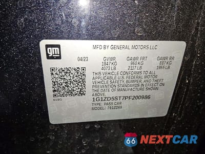 Zdjęcie 13 z 13 samochodu: 2023 CHEVROLET MALIBU LT VIN:1G1ZD5ST7PF200986 - miniatura