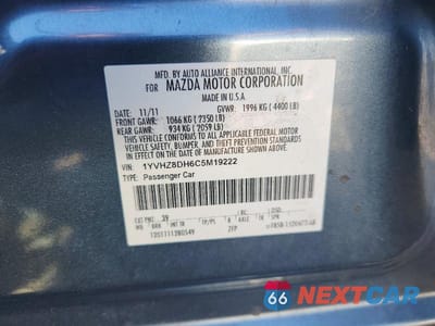 Zdjęcie 12 z 12 samochodu: 2012 MAZDA 6 I VIN:1YVHZ8DH6C5M19222 - miniatura