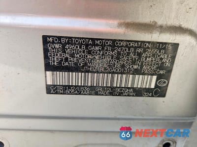 Zdjęcie 12 z 12 samochodu: 2016 LEXUS GS 350 F SPORT VIN:JTHBZ1BL2GA001312 - miniatura