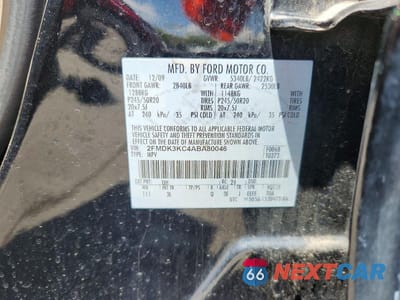 Zdjęcie 13 z 13 samochodu: 2010 FORD EDGE LIMITED VIN:2FMDK3KC4ABA80046 - miniatura