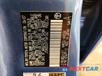 Zdjęcie 12 z 12 samochodu: 2007 TOYOTA PRIUS BASE VIN:JTDKB20U977681360 - miniatura
