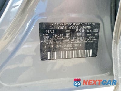 Zdjęcie 12 z 12 samochodu: 2021 HYUNDAI ACCENT SE VIN:3KPC24A69ME138618 - miniatura