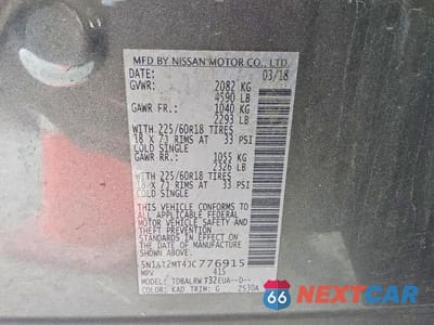 Zdjęcie 13 z 13 samochodu: 2018 NISSAN ROGUE SL VIN:5N1AT2MT4JC776915 - miniatura