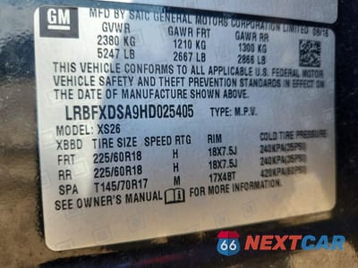 Zdjęcie 13 z 13 samochodu: 2017 BUICK ENVISION ESSENCE VIN:LRBFXDSA9HD025405 - miniatura