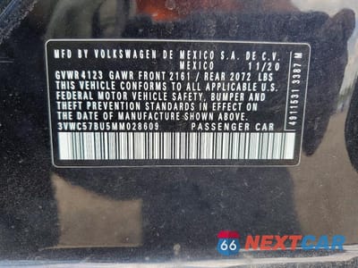 Zdjęcie 13 z 13 samochodu: 2021 VOLKSWAGEN JETTA S VIN:3VWC57BU5MM028609 - miniatura