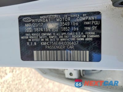 Zdjęcie 12 z 12 samochodu: 2017 HYUNDAI ACCENT SE VIN:KMHCT5AE4HU336407 - miniatura