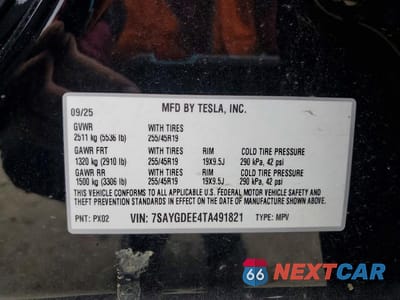 Zdjęcie 13 z 13 samochodu: 2026 TESLA MODEL Y VIN:7SAYGDEE4TA491821 - miniatura
