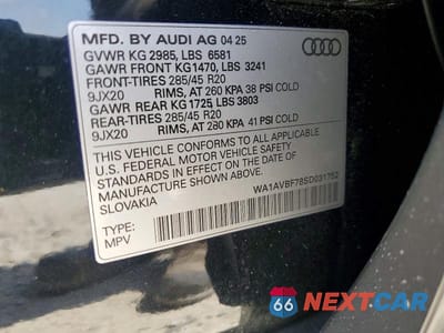 Zdjęcie 14 z 14 samochodu: 2025 AUDI Q7 PREMIUM VIN:WA1AVBF78SD031752 - miniatura