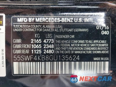 Zdjęcie 13 z 13 samochodu: 2016 MERCEDES-BENZ C 300 4MATIC VIN:55SWF4KB8GU135624 - miniatura