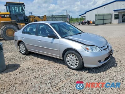 Czwarte zdjęcie samochodu z boku: 2005 HONDA CIVIC LX VIN:2HGES16505H603303 - miniatura