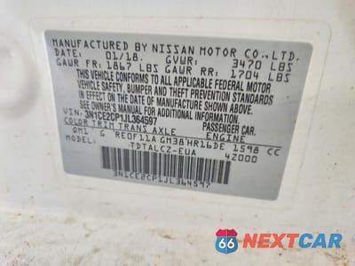 Zdjęcie 13 z 13 samochodu: 2018 NISSAN VERSA NOTE S VIN:3N1CE2CP1JL364597 - miniatura