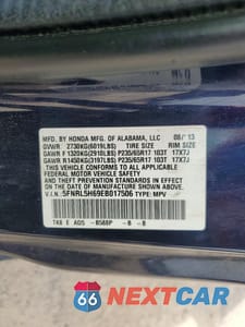 Zdjęcie 13 z 13 samochodu: 2014 HONDA ODYSSEY EXL VIN:5FNRL5H69EB017506 - miniatura