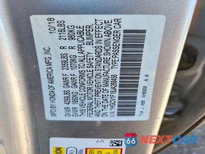 Zdjęcie 13 z 13 samochodu: 2018 HONDA ACCORD LX VIN:1HGCV1F18JA268456 - miniatura