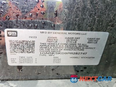 Zdjęcie 13 z 13 samochodu: 2023 CHEVROLET TAHOE K1500 PREMIER VIN:1GNSKSKD9PR282747 - miniatura