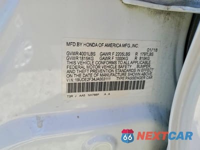 Zdjęcie 12 z 12 samochodu: 2018 ACURA ILX BASE WATCH PLUS VIN:19UDE2F34JA003111 - miniatura
