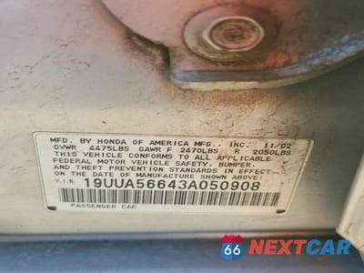 Zdjęcie 13 z 13 samochodu: 2003 ACURA 3.2TL VIN:19UUA56643A050908 - miniatura
