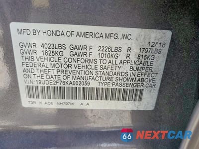 Zdjęcie 12 z 12 samochodu: 2019 ACURA ILX PREMIUM VIN:19UDE2F76KA002059 - miniatura
