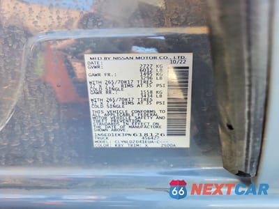 Zdjęcie 12 z 12 samochodu: 2023 NISSAN FRONTIER PRO-4X VIN:1N6ED1EK3PN618126 - miniatura