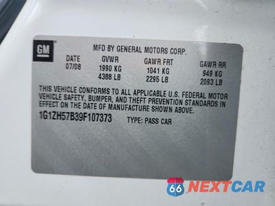 Zdjęcie 12 z 12 samochodu: 2009 CHEVROLET MALIBU 1LT VIN:1G1ZH57B39F107373 - miniatura