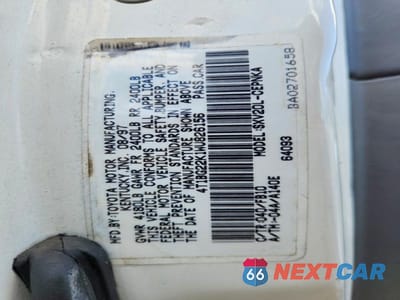 Zdjęcie 12 z 12 samochodu: 1998 TOYOTA CAMRY LE VIN:4T1BG22K1WU826156 - miniatura